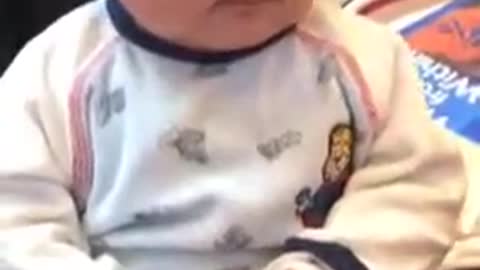 Prank cute baby