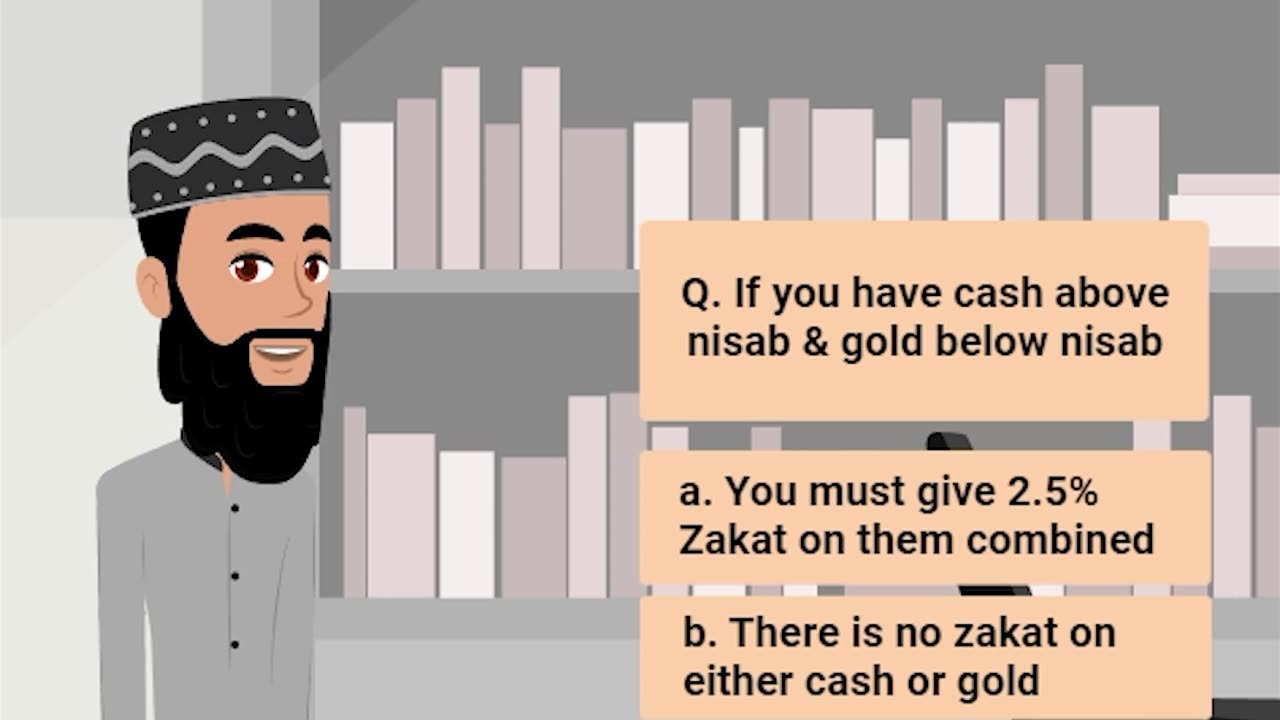 Q. If you have cash above nisab & gold below nisab #hadees #Quran #muslim