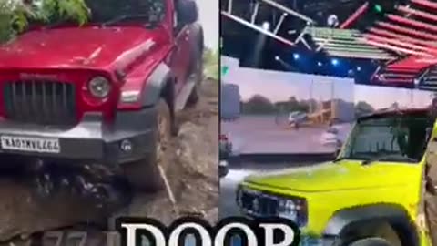 Mahindra Thar Vs Maruti Jimny || Which Car is best?🤔 #mahindratharvsmarutijimny #shorts #77facthub