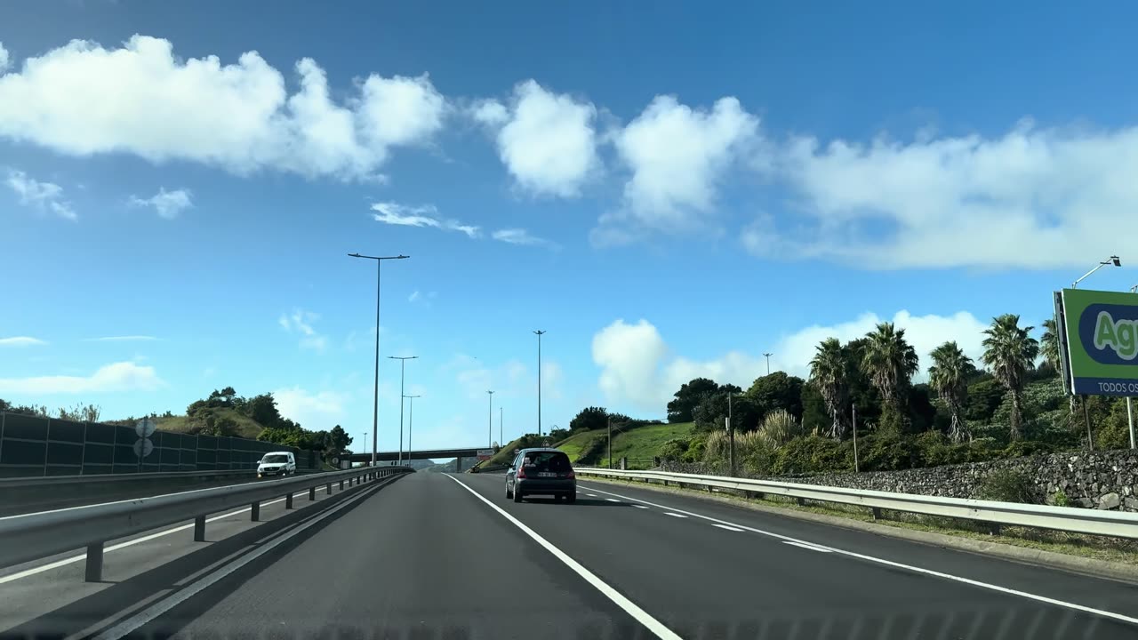 Drive from Vila Franca do Campo to Ponta Delgada Airport PDL 4K, Sao Miguel Azores Portugal 03.11.24