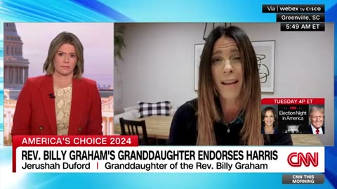 Famous evangelist's granddaughter explains why she opposes Trump