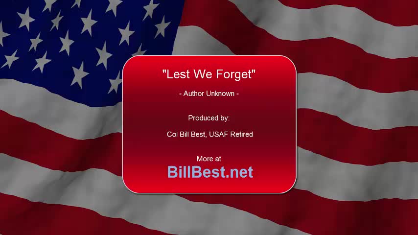 "Lest We Forget"