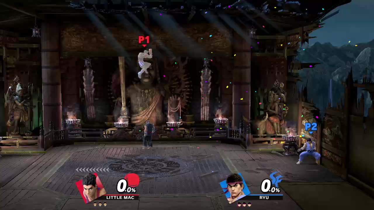 Little Mac vs Ryu on Mishima Dojo (Super Smash Bros Ultimate)