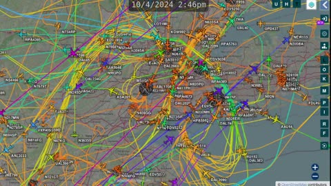 New York New Jersey Airplane Mafia Traffic Time Lapse with Phoenix Air Audio - Oct 7th 2024