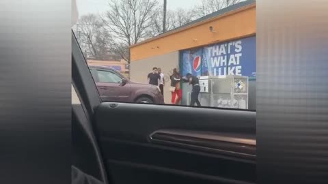 Dude Tells His Homie To Help Him After His Opp Caught Him At A Store