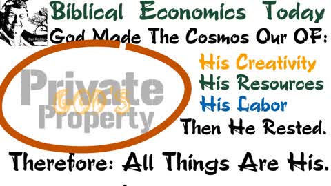 Private Property is moral economics.