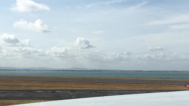 The outside view of an airplane