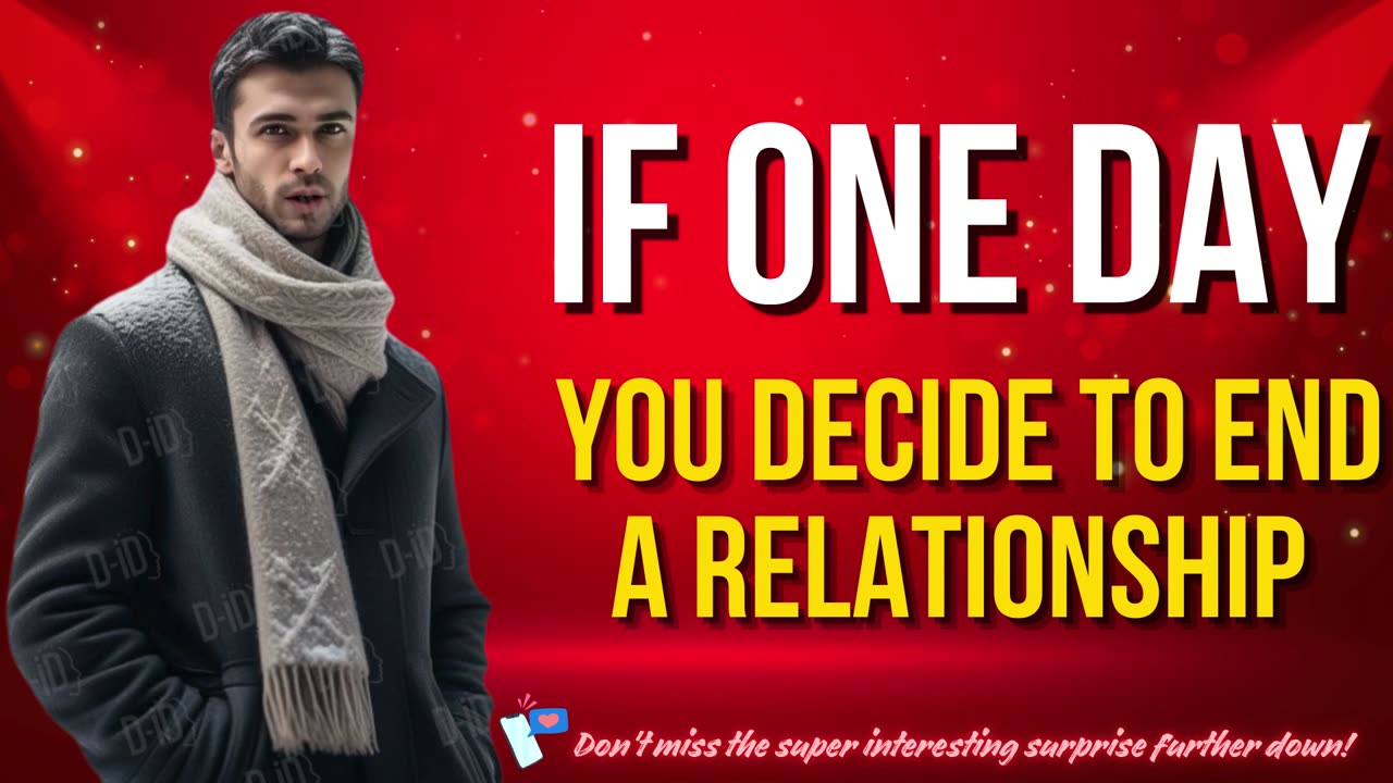 If One Day You Decide To End A Relationship