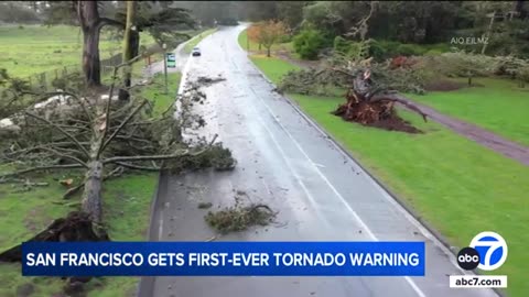 Storm triggers San Francisco's first-ever tornado warning