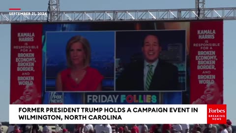 'Let's Play It!': Trump Plays Clip Reel Of Kamala Harris's Oprah Interview On Jumbotron At NC Rally