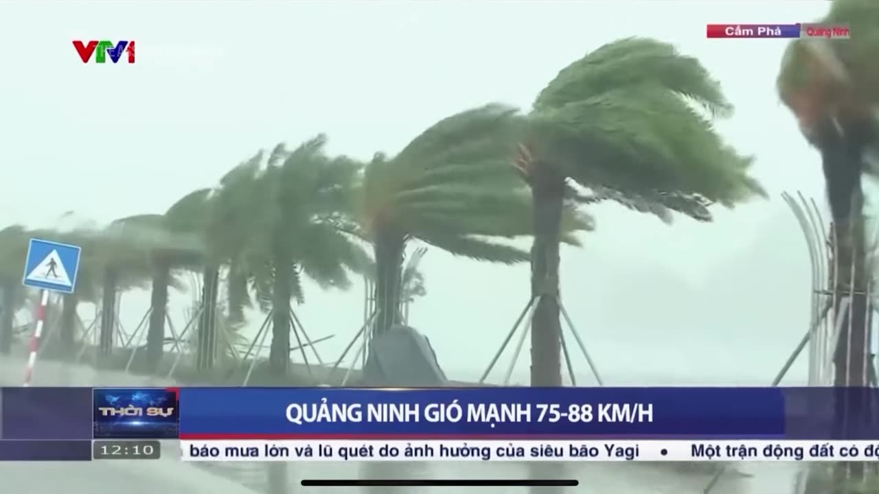 Intense winds threaten homes as Typhoon Yagi makes landfall in northern Vietnam