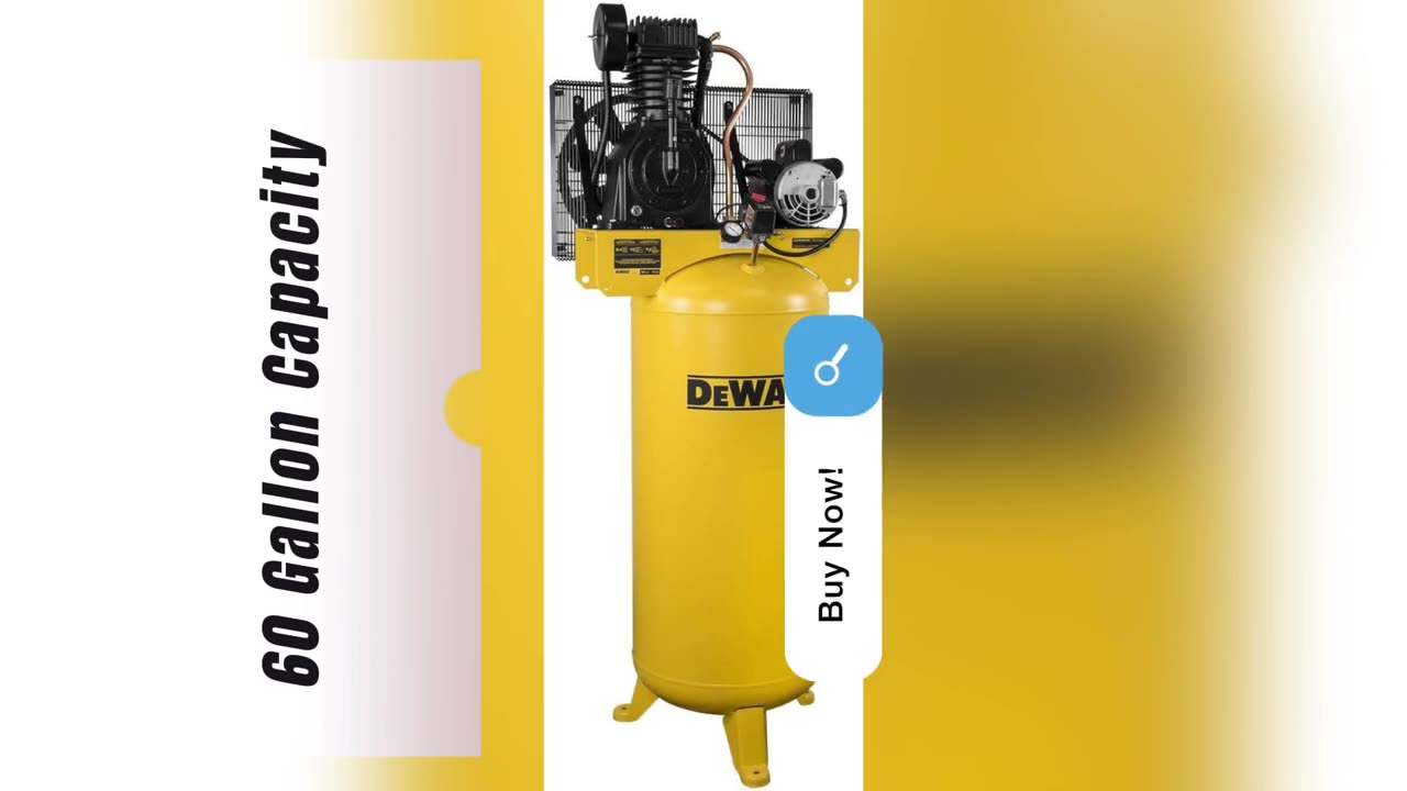 Dewalt DXCMV5076055 5 HP 60 Gallon Oil-Lube Stationary Air Compressor