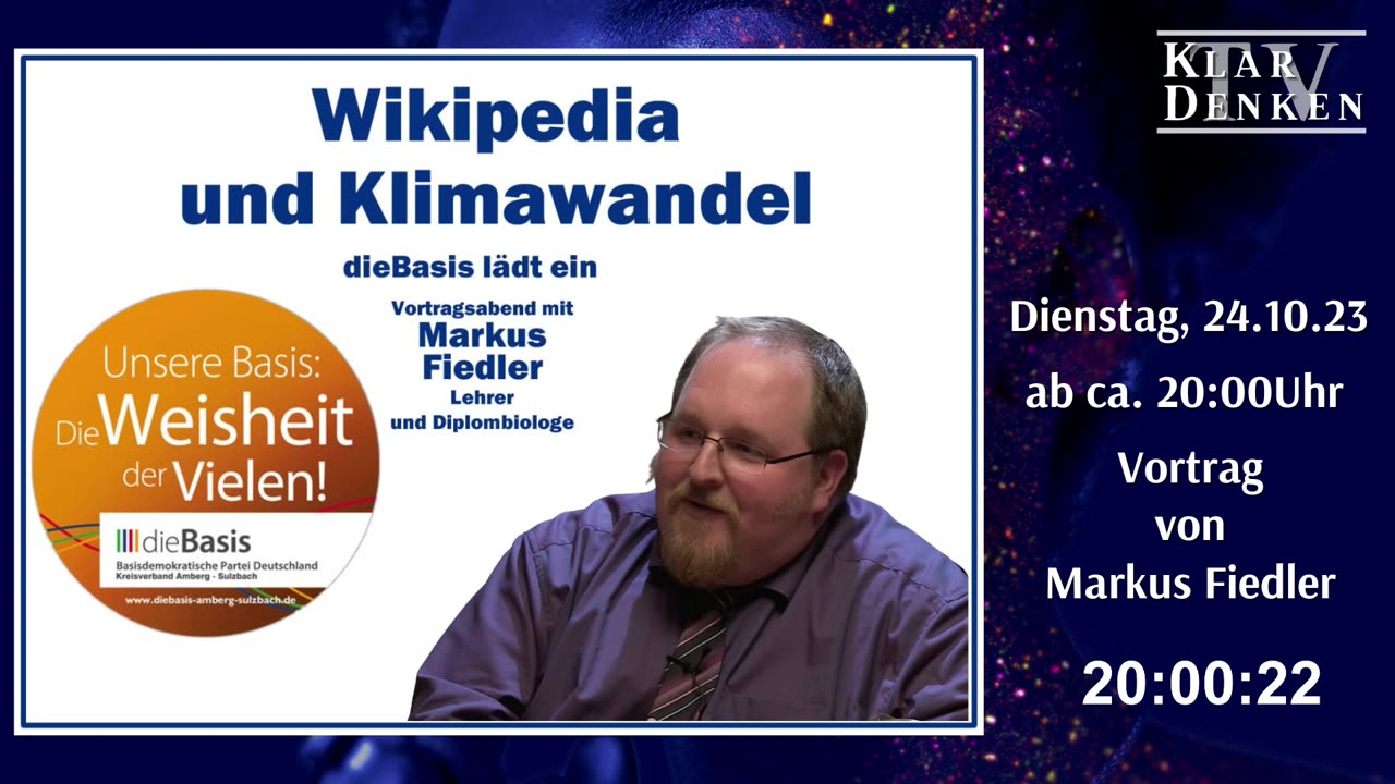 Premiere: Vortrag von Markus Fiedler - Wikipedia und Klimawandel