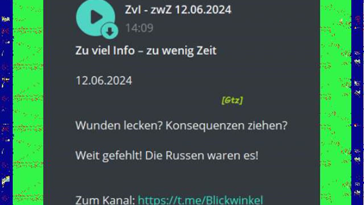 Zu viel Info – zu wenig Zeit 12.o6.2024 Wunden lecken? Konsequenzen ziehen? ...