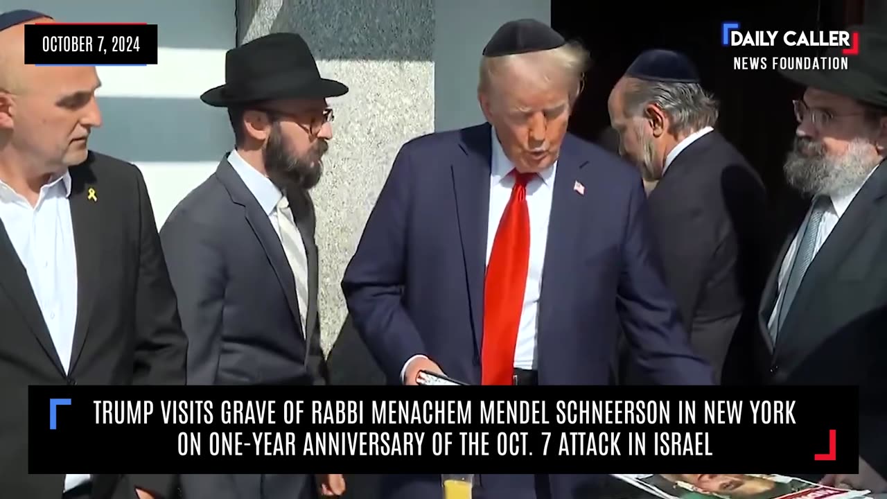 Trump Visits Grave of Rabbi on One-Year Anniversary of Oct. 7th