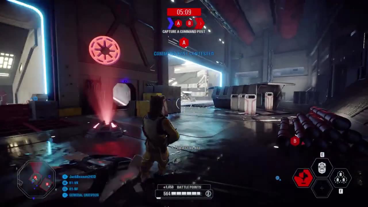 SWBF2: Instant Action Mission (Attack) Separatist (Republic Attack Criuser) Gameplay