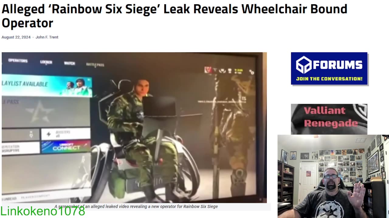 Rainbow 6 Siege bound Wheelchair Operator leaked