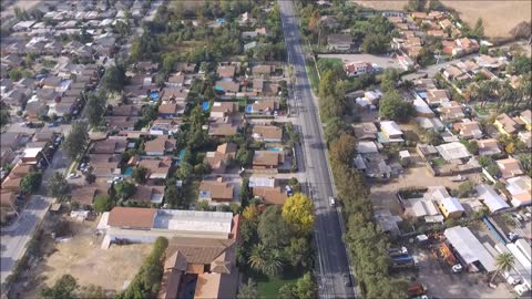 Mavic Air aerial view at Peñaflor city in Chile