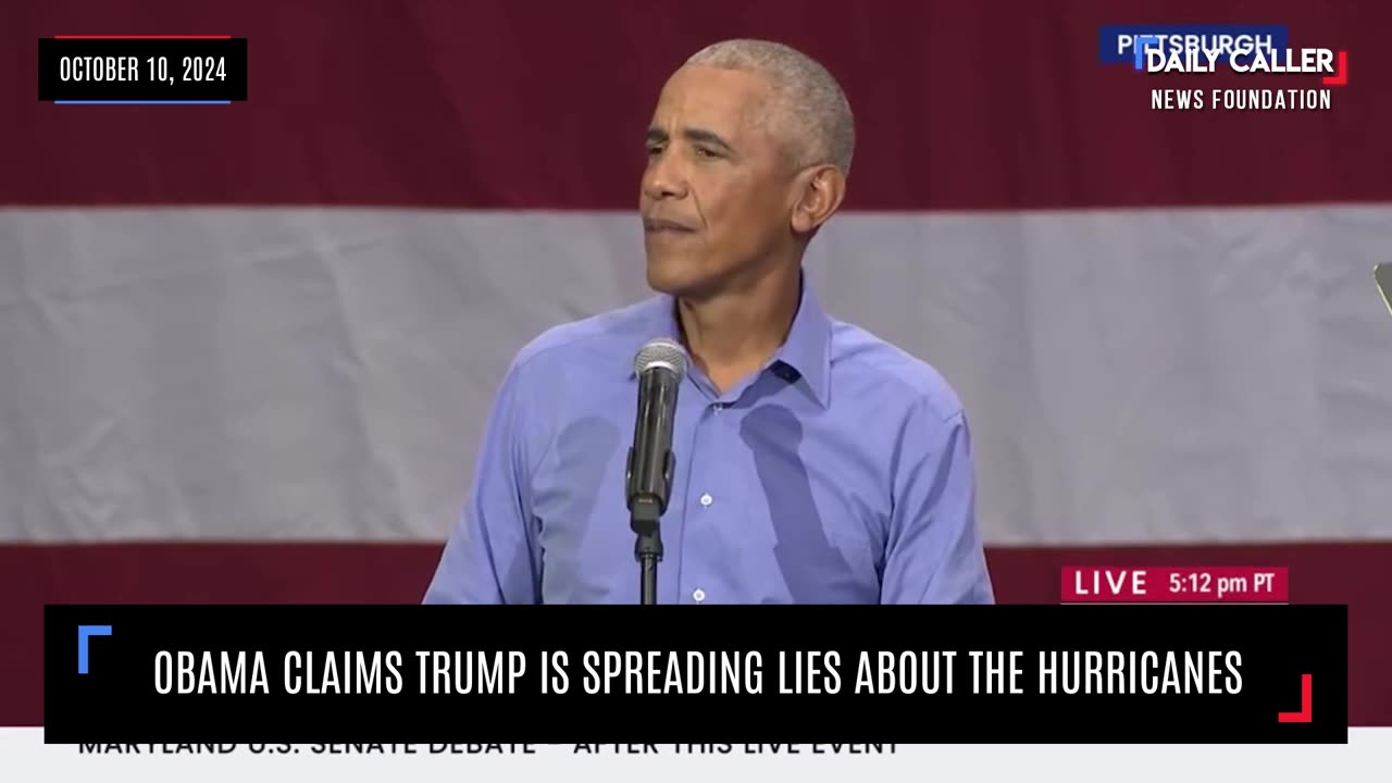 Obama Claims Trump is Spreading Lies About Hurricanes