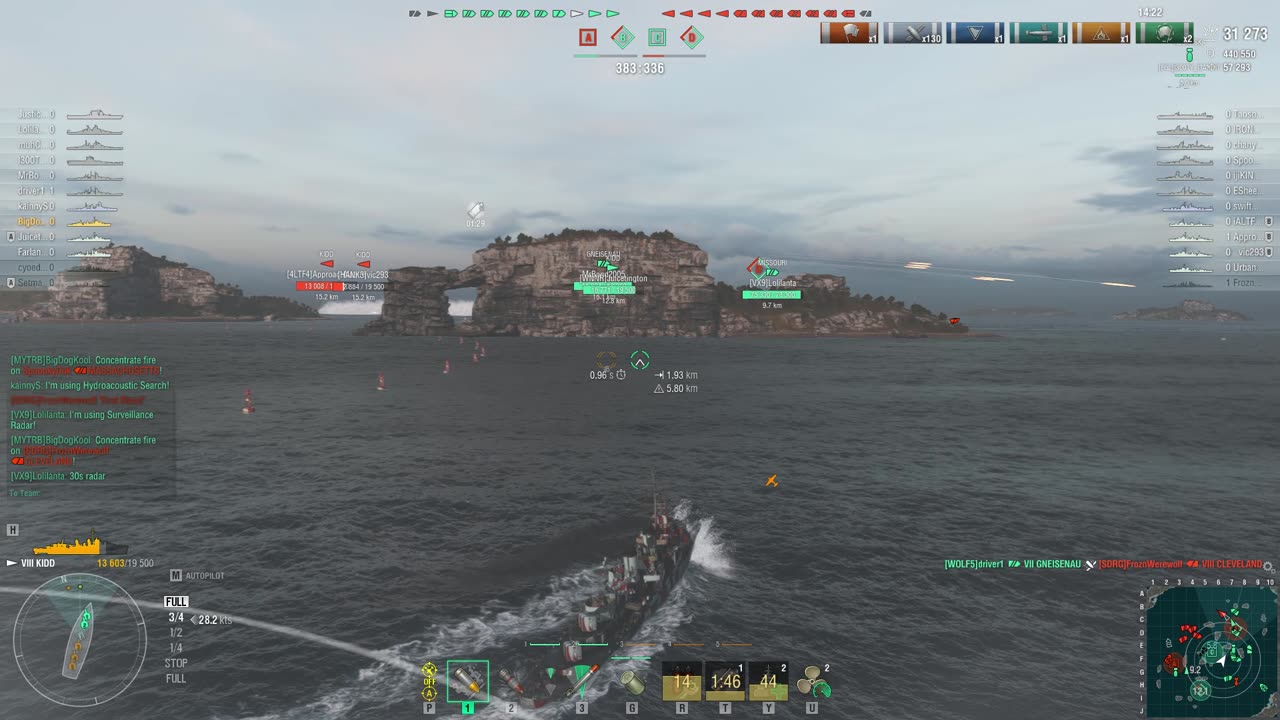 World of Warships in the Kidd.