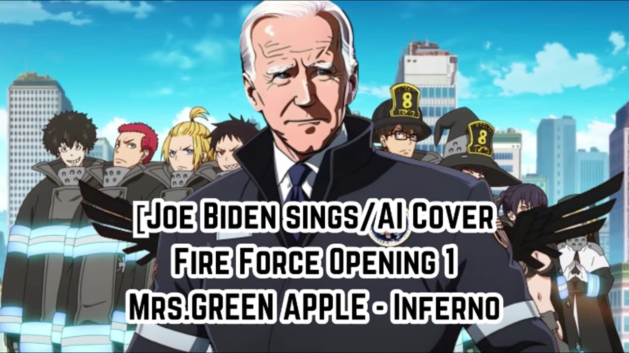 [Joe Biden sings/AI Cover] Fire Force Season 1 Opening 1 Mrs.GREEN APPLE - Inferno (インフェルノ)