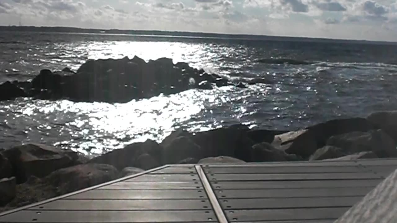 Det blåser friskt vid havet öresund. Helsingborg 22 Aug. 2012