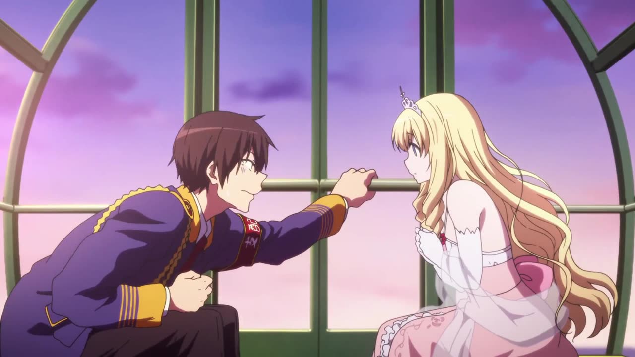 Amagi Brilliant Park - Seiya and Latifa in the ferris wheel