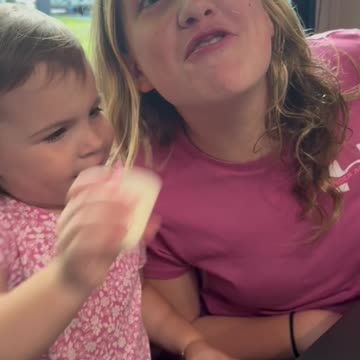 Sisters ten years apart. Playtime!