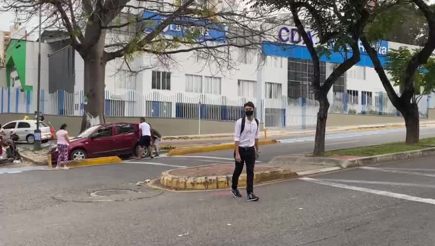 Accidente por invasión de ciclovía en Bucaramanga