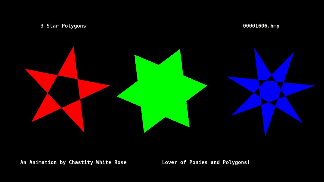 3 different star polygons