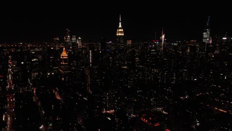 Night City Stock Footage || Drone Best Footage in Night