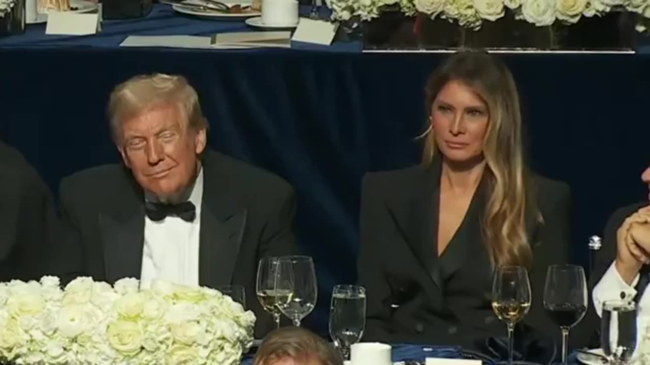 Trumps reaction to this joke is priceless.