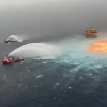 A pipeline ruptured in the Gulf of Mexico and now the ocean is on fire.