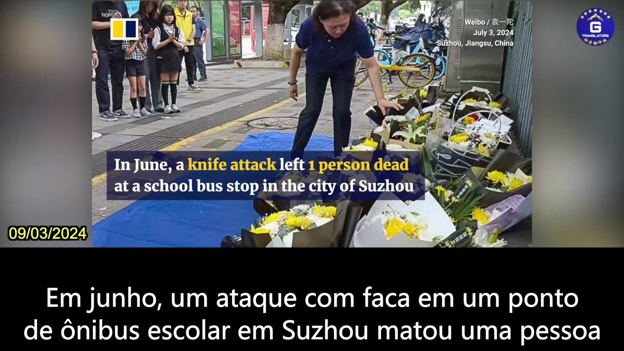 【PT】Um ônibus escolar colidiu com uma multidão e matou 11 pessoas na província de Shandong, China