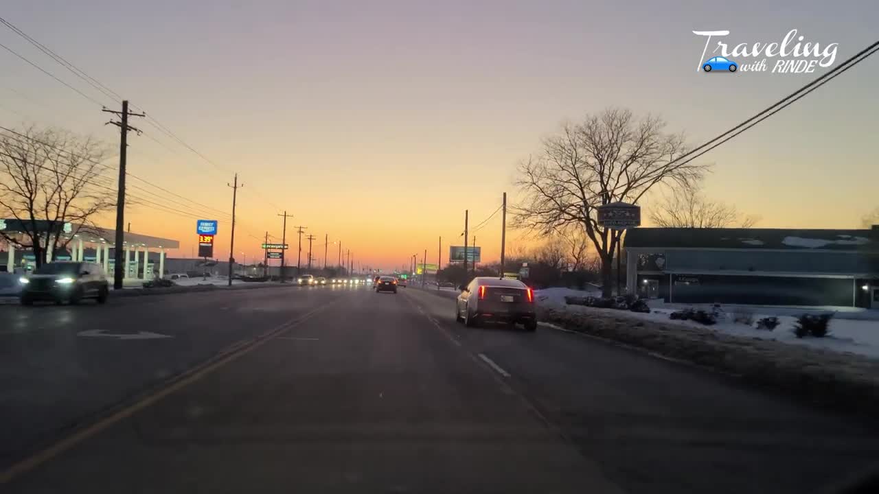 Night Drive After Heavy Snow