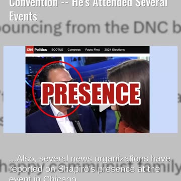 Fact Check: Gov. Josh Shapiro Did NOT Skip 2024 Democratic National Convention -- Attended Events