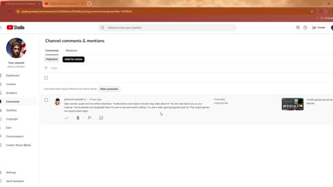 *Funny Channel comment on YT