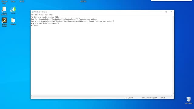 Visual Basic Scripting Tutorial 11 Write to a Text File