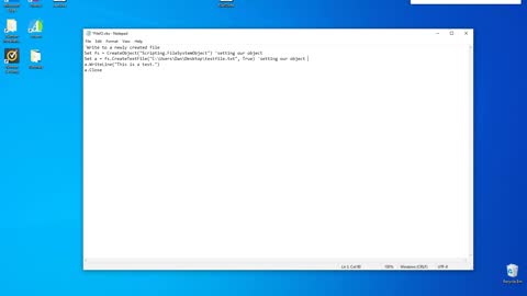 Visual Basic Scripting Tutorial 11 Write to a Text File