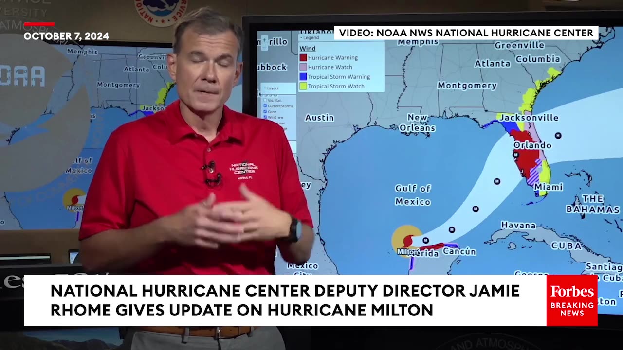 BREAKING- National Hurricane Center Warns Floridians To Heed Evacuation Orders For Hurricane Milton