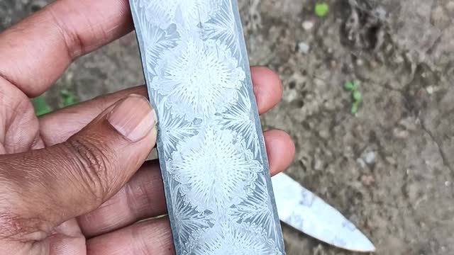 Custom handmade Damascus steel Mosaic pattern folder billet