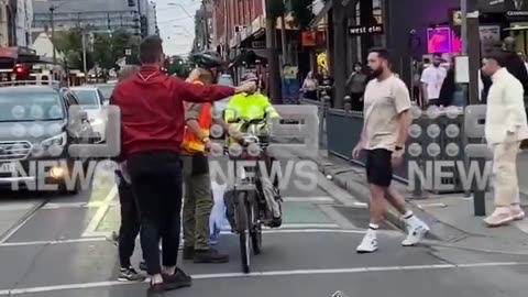 Australia: Reaction to a cyclist carrying the divisive Israeli flag in Melbourne..