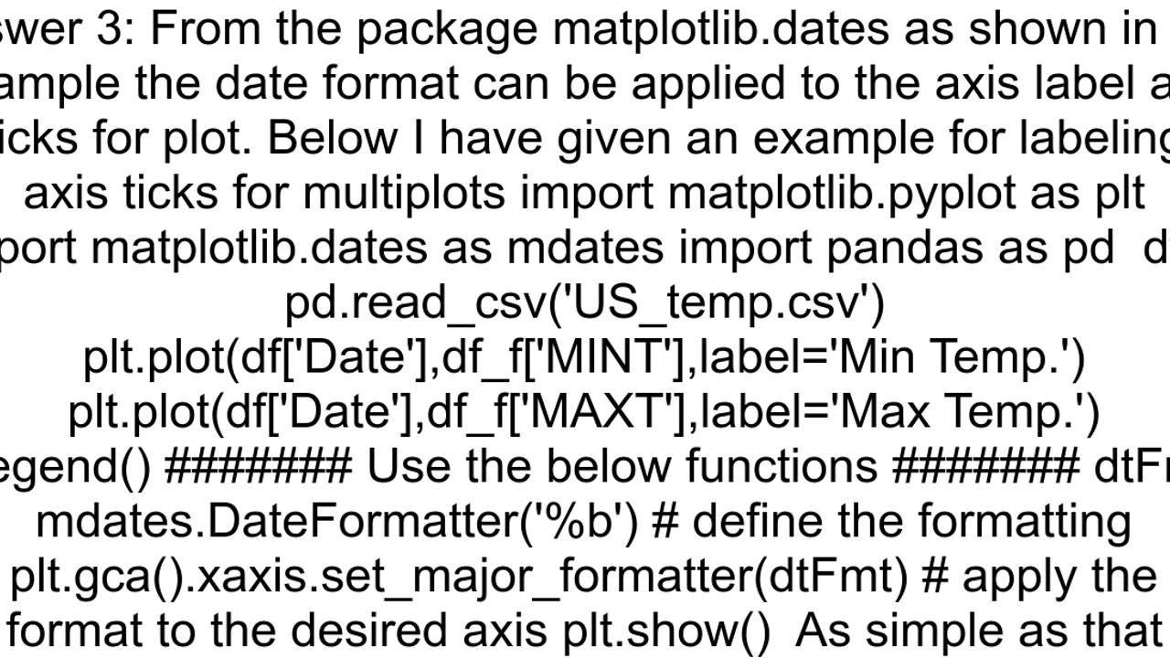 Editing the date formatting of xaxis tick labels