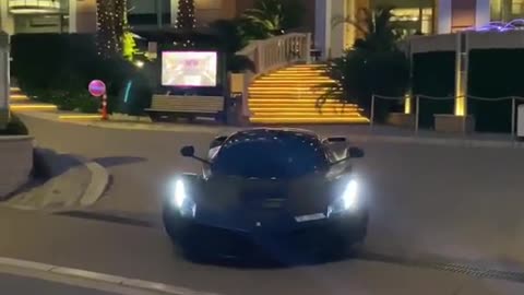 Batman Ferrari Leaving Luxury Hotel