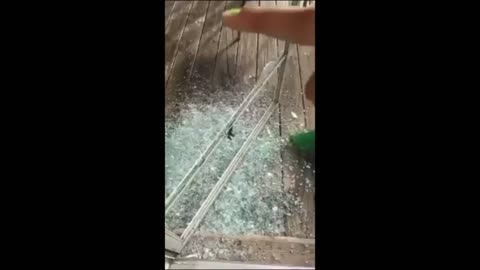 He Accidentally Shattered The Glass With A BB Gun, But Check Out His Solution