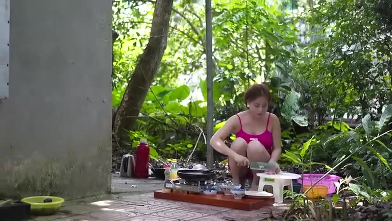 Beautiful Lady Cooking