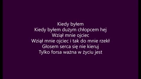 Kiedy byłem małym chłopcem - Breakout (tekst)