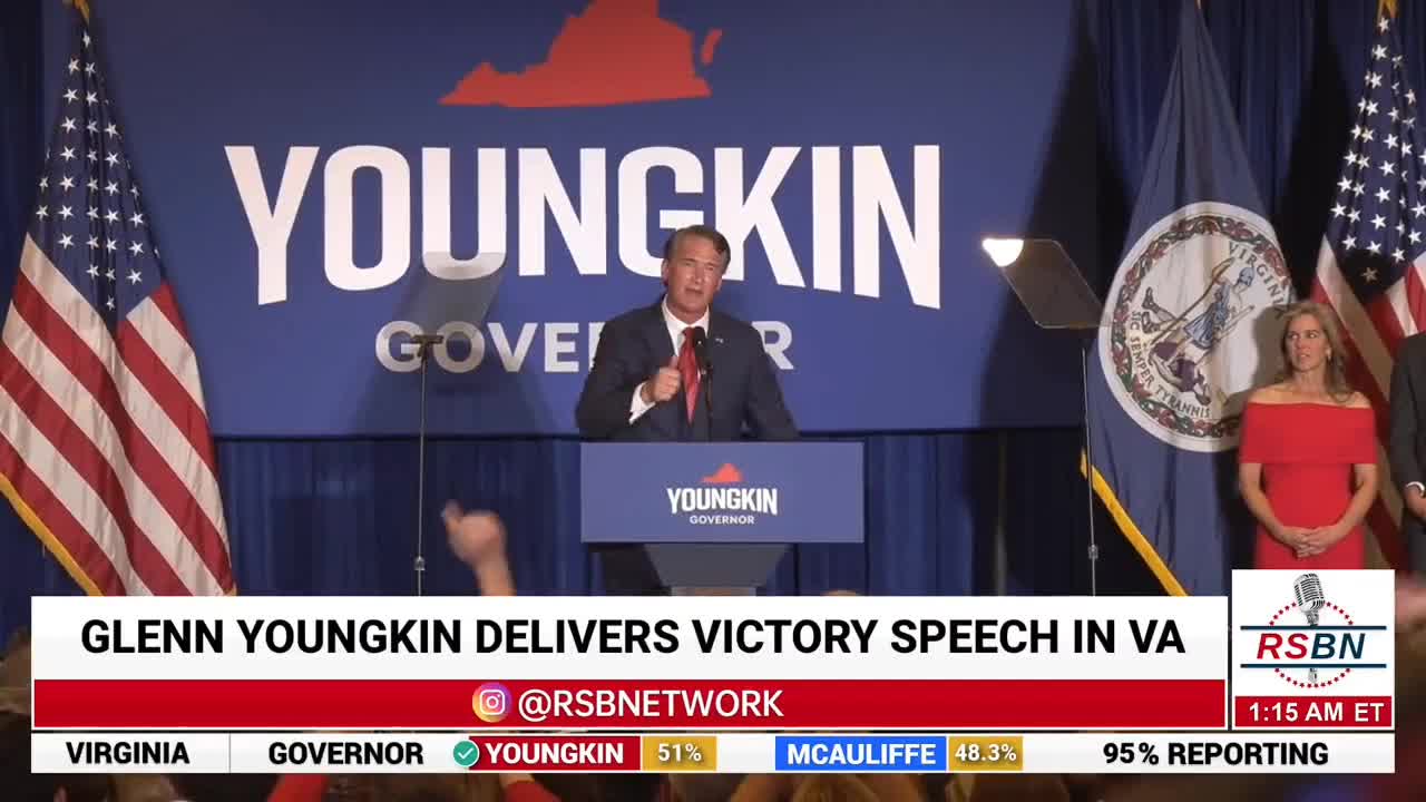 New Governor Glenn Youngkin Speaks After Winning Virginia Gov Race