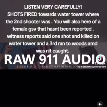 Water Tower 911 Police Audio - "Shots fired" - "I got one down"