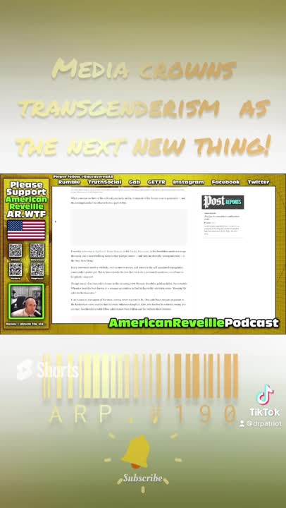 Media crowns transgenderism as “next new thing!” #shorts
